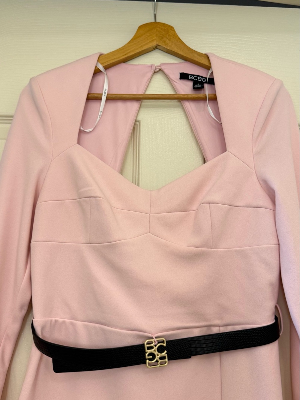 BCBG Pink Mini Dress with Black Accent - Picture 4 of 11